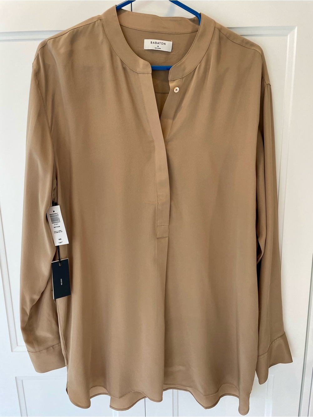 Babaton Lightweight Blouse in Camel Taupe
